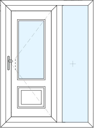 Voordeur met zijlicht